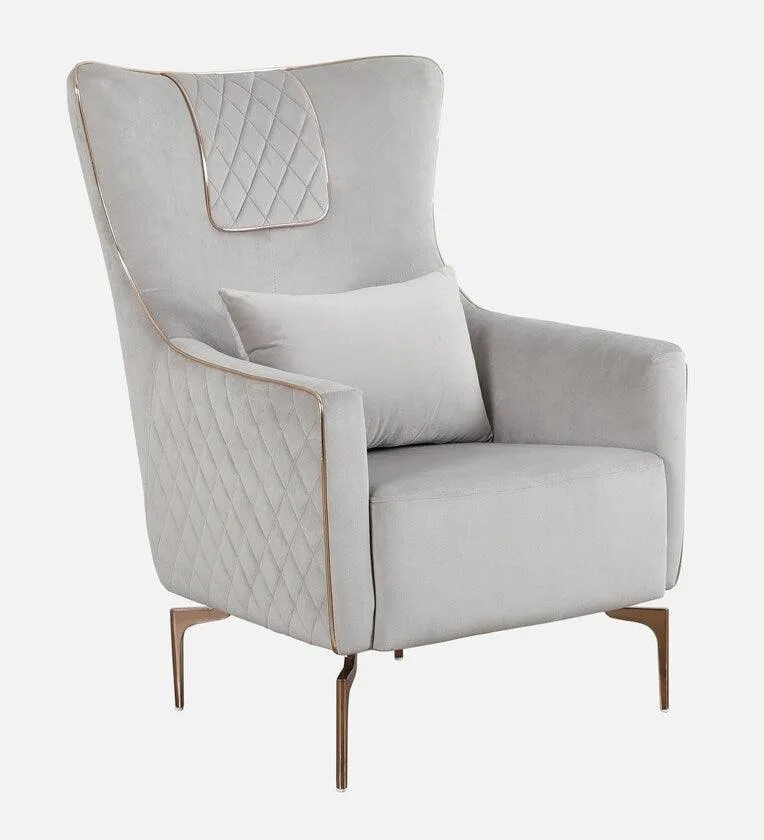 Velvet 1 Seater Sofa In Peach Colour
