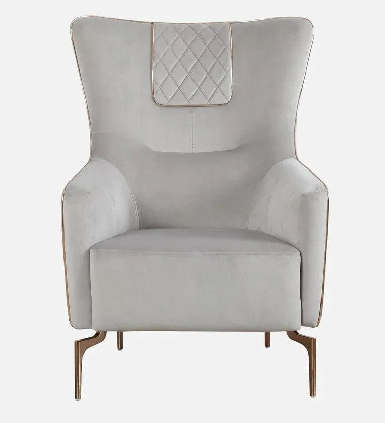Velvet 1 Seater Sofa In Peach Colour