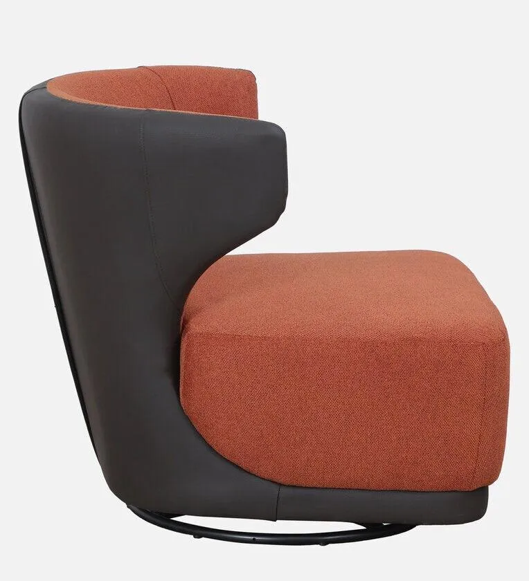 Velvet 1 Seater Sofa In Rust Colour