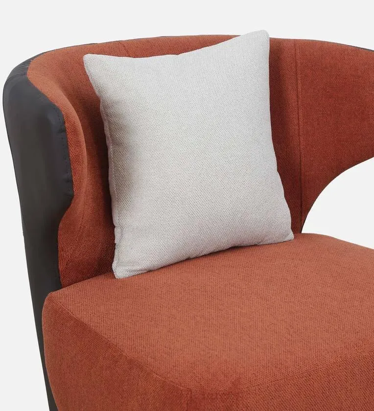 Velvet 1 Seater Sofa In Rust Colour