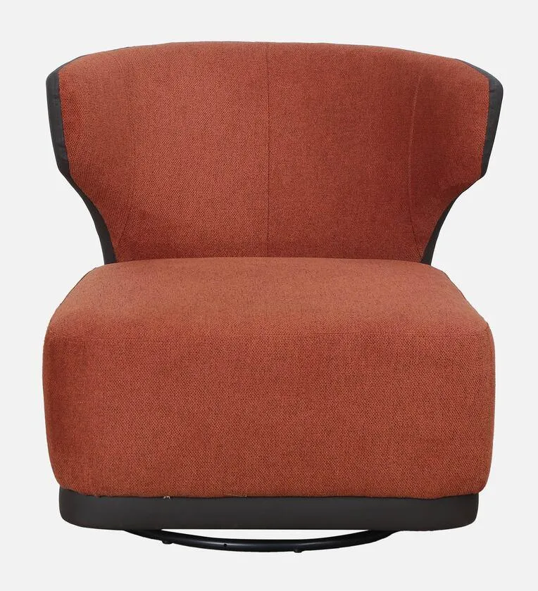 Velvet 1 Seater Sofa In Rust Colour
