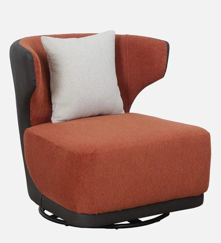 Velvet 1 Seater Sofa In Rust Colour