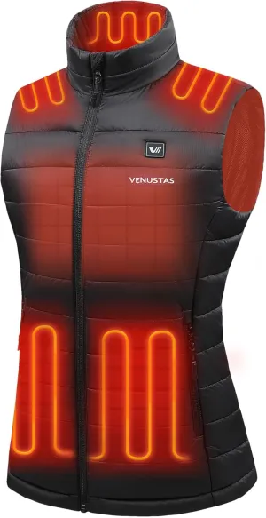 Venustas Women's Heated Vest with Battery, Lightweight Quilted Vest for Women
