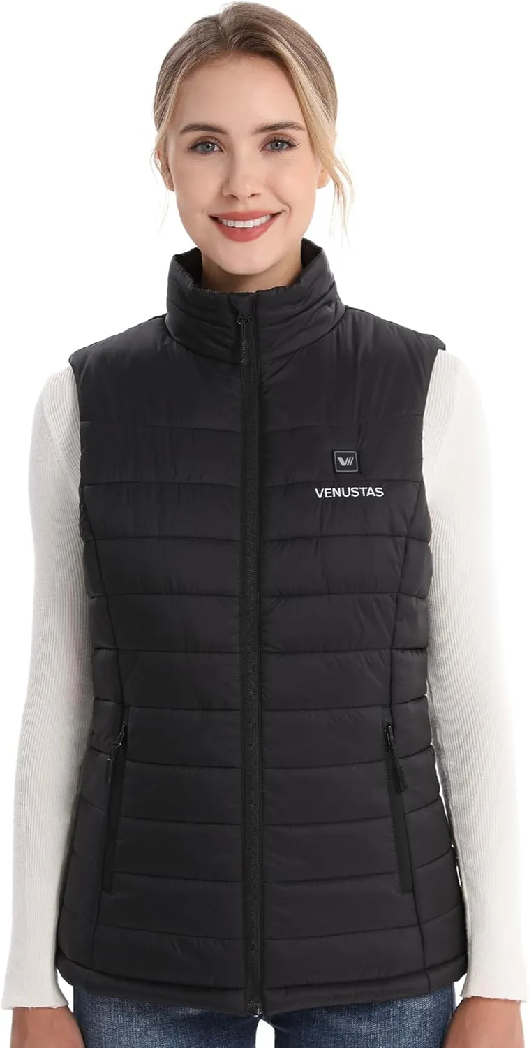 Venustas Women's Heated Vest with Battery, Lightweight Quilted Vest for Women