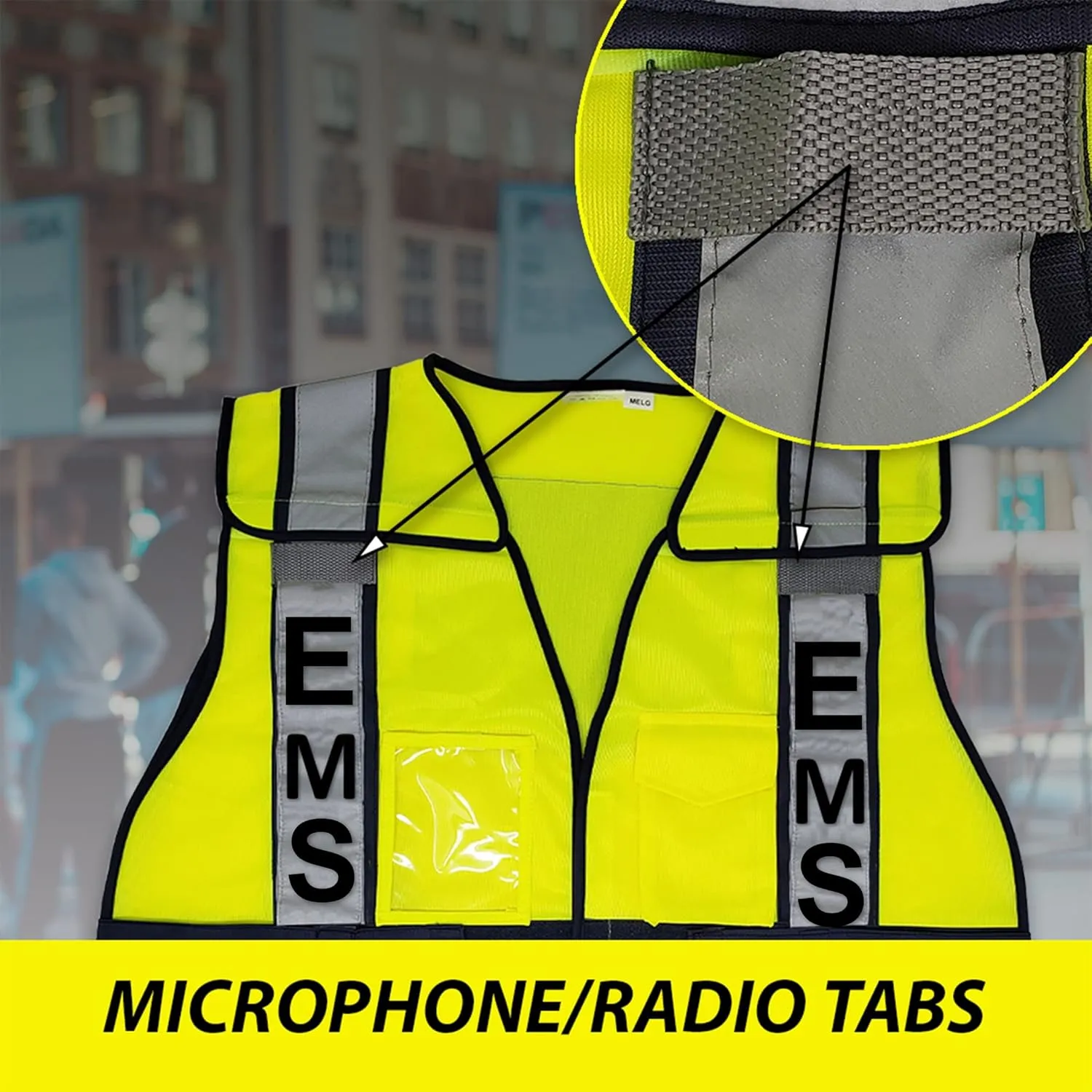 VIEWBRITE Reflective Class 2 EMS Vest Lime Green - 5 Point Breakaway High Visibility Yellow EMS Safety Vest