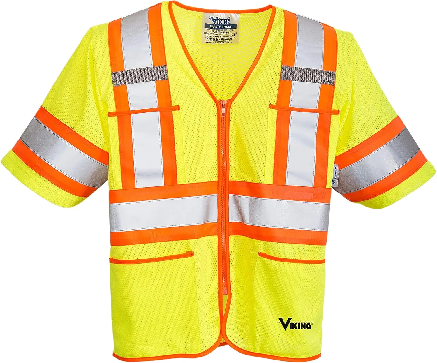 Viking Class 3 Hi Vis Safety Vest - Durable T Reflective Vest with Vi-Brance Reflective Material; ANSI/ISEA Compliant