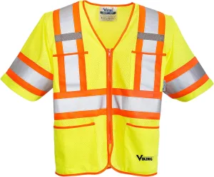 Viking Class 3 Hi Vis Safety Vest - Durable T Reflective Vest with Vi-Brance Reflective Material; ANSI/ISEA Compliant