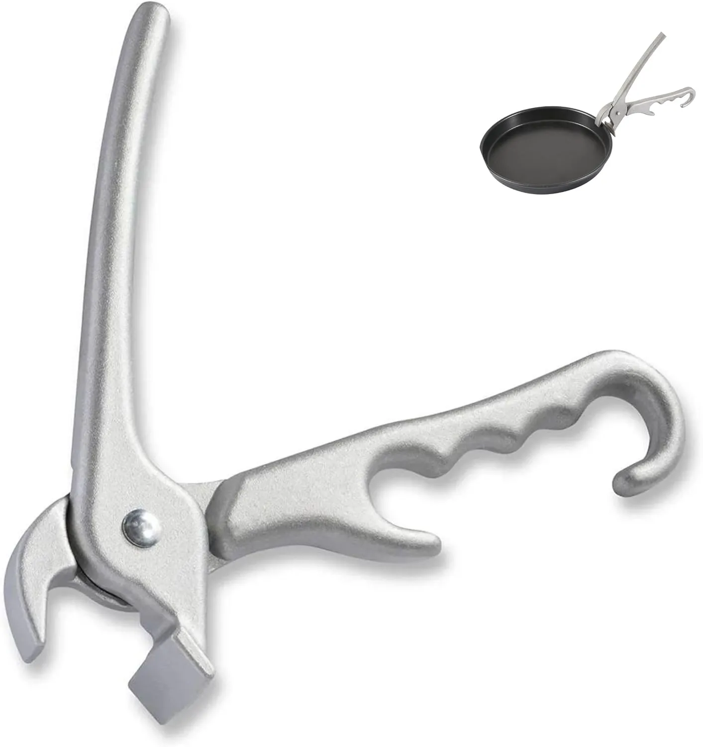 Vollrath Pizza Pan Gripper, 8 Inch Cast Aluminum, Pizza Pans Grabber, Iron Tray Holder, Oven Gripper Clips, Camping Pot Lifter, Baking Tool and Kitchen
