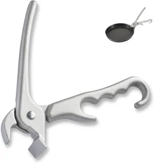 Vollrath Pizza Pan Gripper, 8 Inch Cast Aluminum, Pizza Pans Grabber, Iron Tray Holder, Oven Gripper Clips, Camping Pot Lifter, Baking Tool and Kitchen