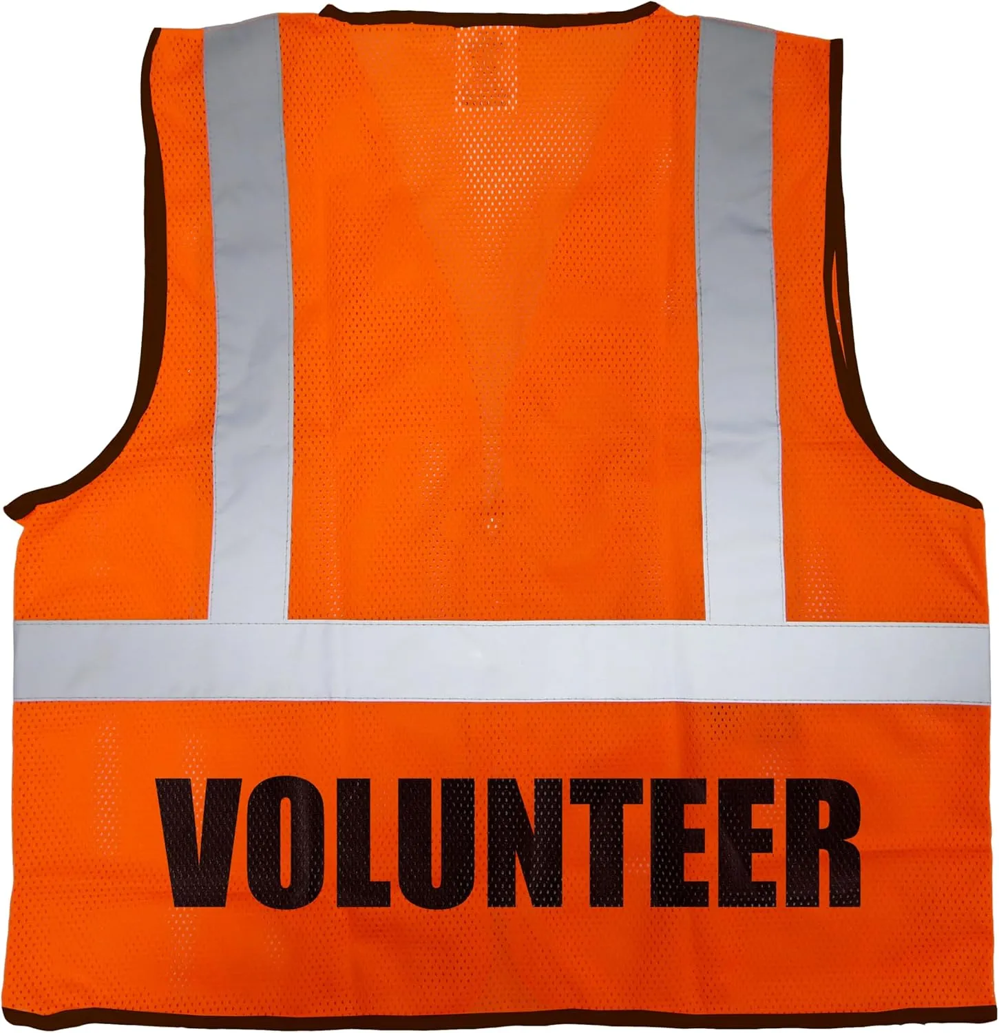 Volunteer vest for events with zipper closure.