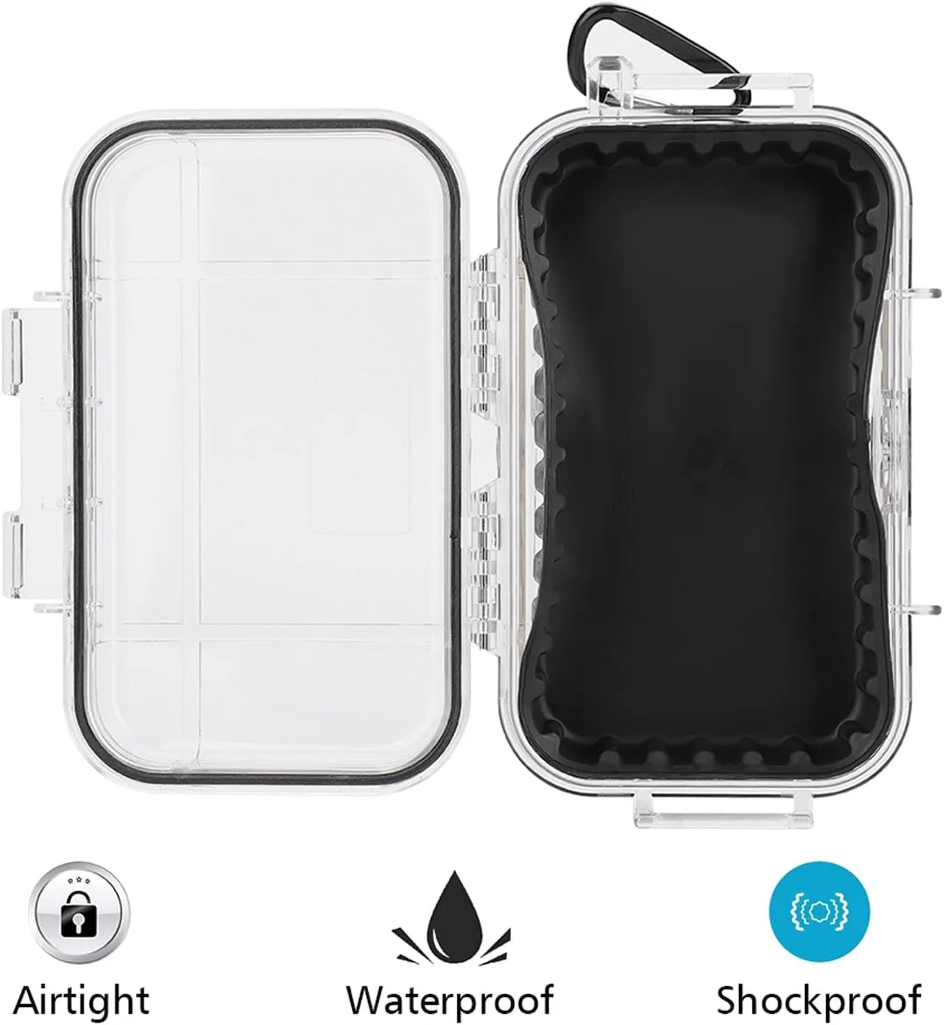Waterproof Dry Box Protective Case, IP67 Water Resistant Portable Micro Case Watertight Storage Box for Phones, Knives, Wallets, Watches