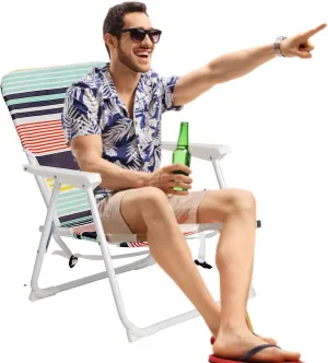 Webbed Patio Lawn Folding Up Beach Chairs 1 Piece Lightweight, Sturdy, Comfortable, Portable, and Stylish Outdoor Chair for Yard, Garden，Camping, Sports and Beach (Multi-Color)