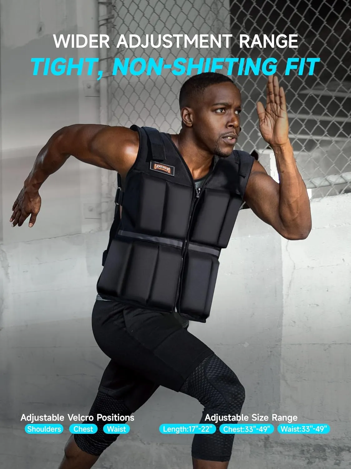 Weighted Vest 5/10/15/20/25/30 lbs - Quick on and off - Running Body Weight Vest with Reflective Stripe for Women Men, Workout Equipment for Fitness, Walking, Strength Training