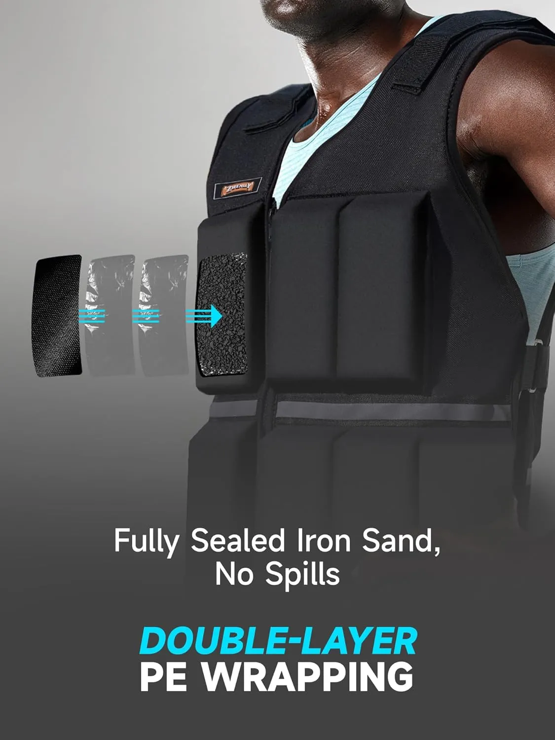 Weighted Vest 5/10/15/20/25/30 lbs - Quick on and off - Running Body Weight Vest with Reflective Stripe for Women Men, Workout Equipment for Fitness, Walking, Strength Training