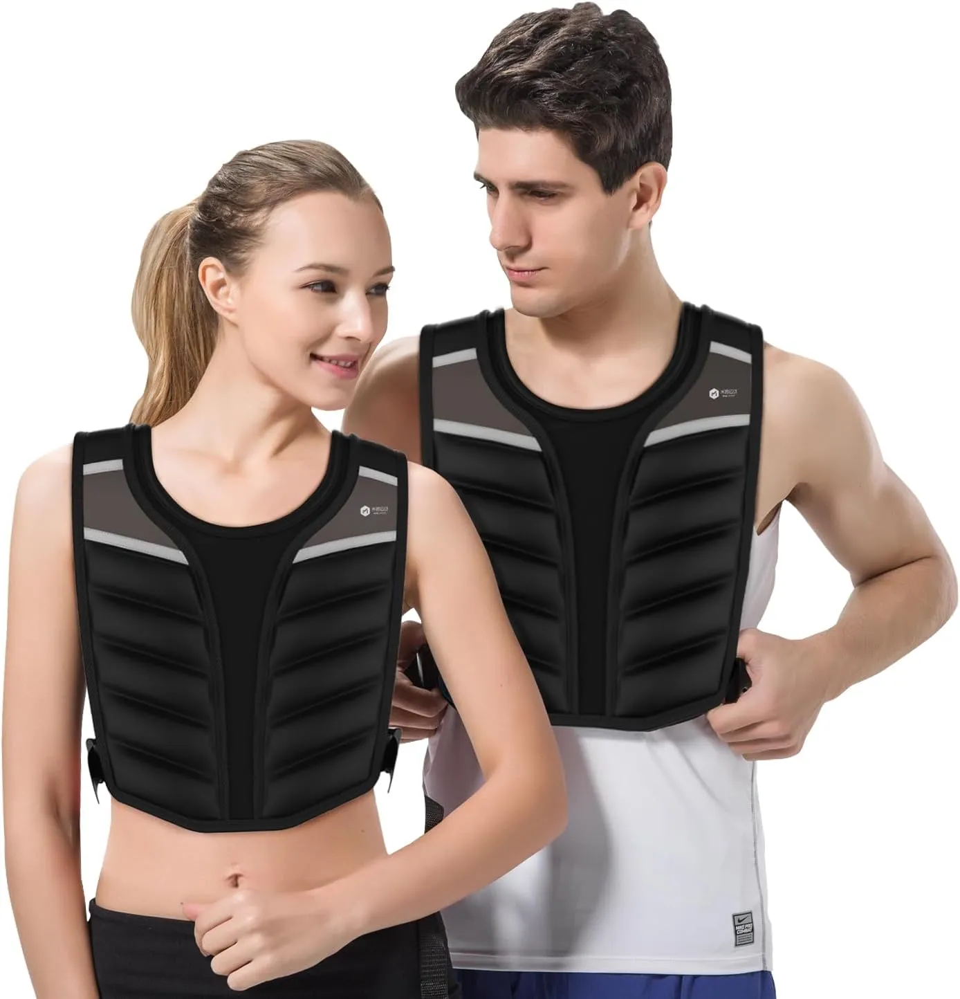 Weighted Vest,10lb/15lb/20lb Weight Vest with Reflective Stripe for Men Women Kids,Body Strength Training Weight Vest for Fitness,Workout,Running,Training