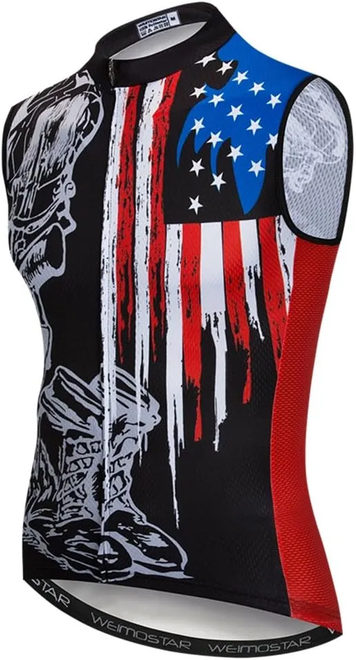 Weimomokey Cycling Vest Men Cycling Shirt Sleeveless Biking Clothing Jacket Cycling Jersey