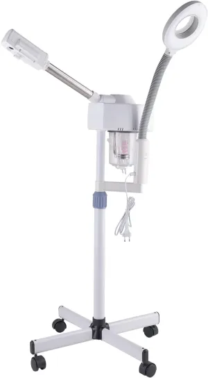 Winado 2 in 1 Professional Facial Steamer with 5X Magnification Lamp & Touch Screen, Esthetician Steamer Humidifier Face Spa Mist Steam for Home Beauty Salon, Personal Skin Care Deep Cleaning, White