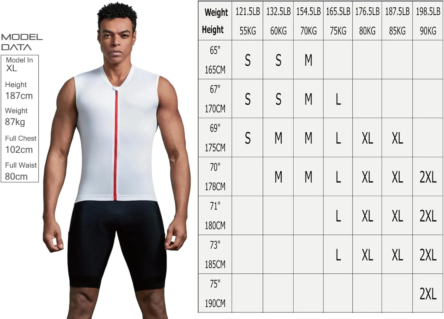 Wind Tunnel Fabric Mens Sleeveless Cycling Jersey Tops Cycling Vest Bike Biking Vest, Reflective Pocket