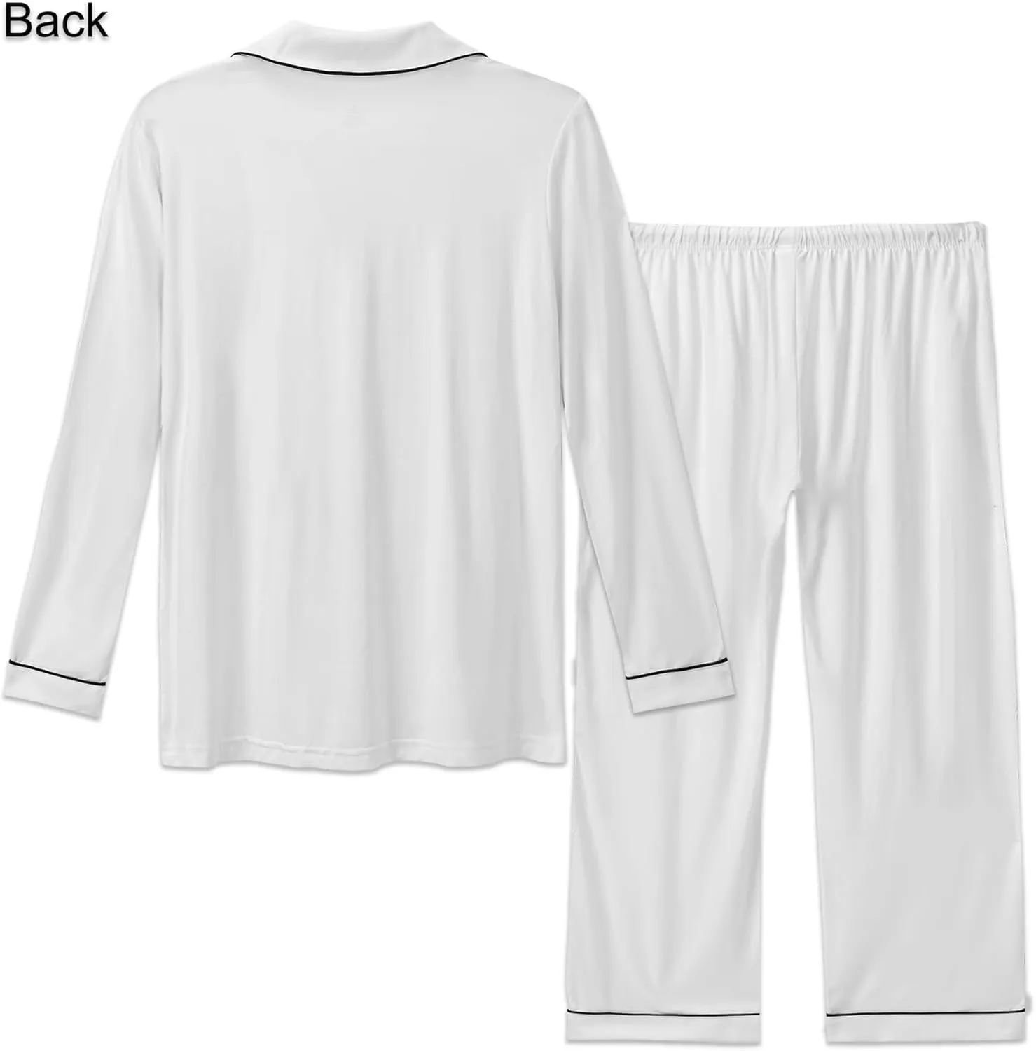 Women Long Sleeve Pajama Set Modal Button Down 2-Piece Pjs Pants Sleepwear Lounge Set