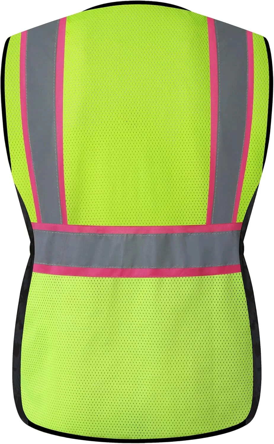 Women Safety Vest, Multi Pockets High Visibility Reflective Breathable Mesh Work Vest For Lady, Durable Zipper
