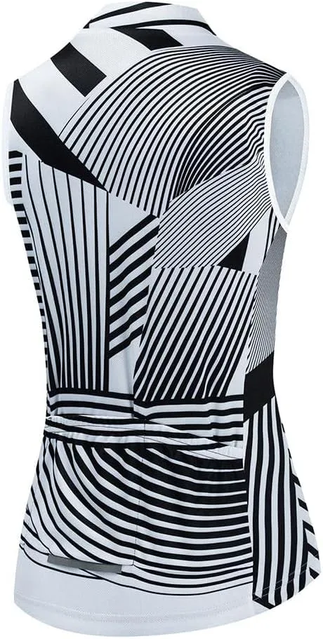 Women's Cycling Jersey Set Sleeveless Bike Shirts Cycling Vest Shorts Bicycle Clothing Short with Gel Padded
