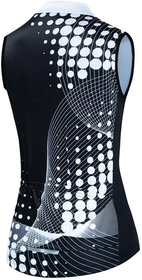 Women's Cycling Jersey Set Sleeveless Bike Shirts Cycling Vest Shorts Bicycle Clothing Short with Gel Padded