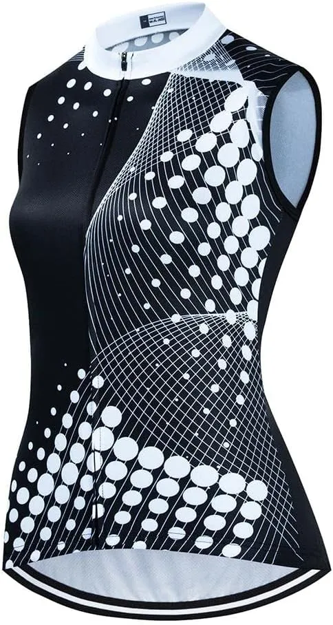 Women's Cycling Jersey Set Sleeveless Bike Shirts Cycling Vest Shorts Bicycle Clothing Short with Gel Padded
