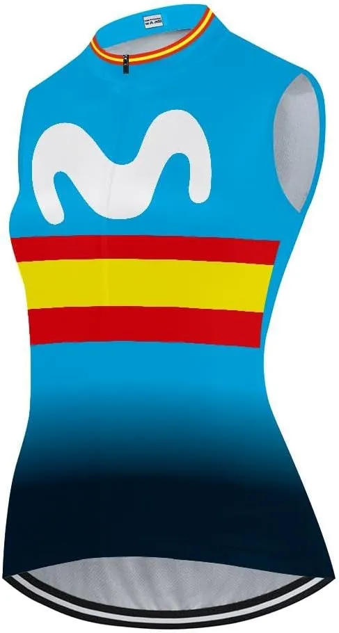 Women's Cycling Jersey Sleeveless Bike Vest Riding Shirts Bicycle Clothing Biking Tank Tops with Pockets
