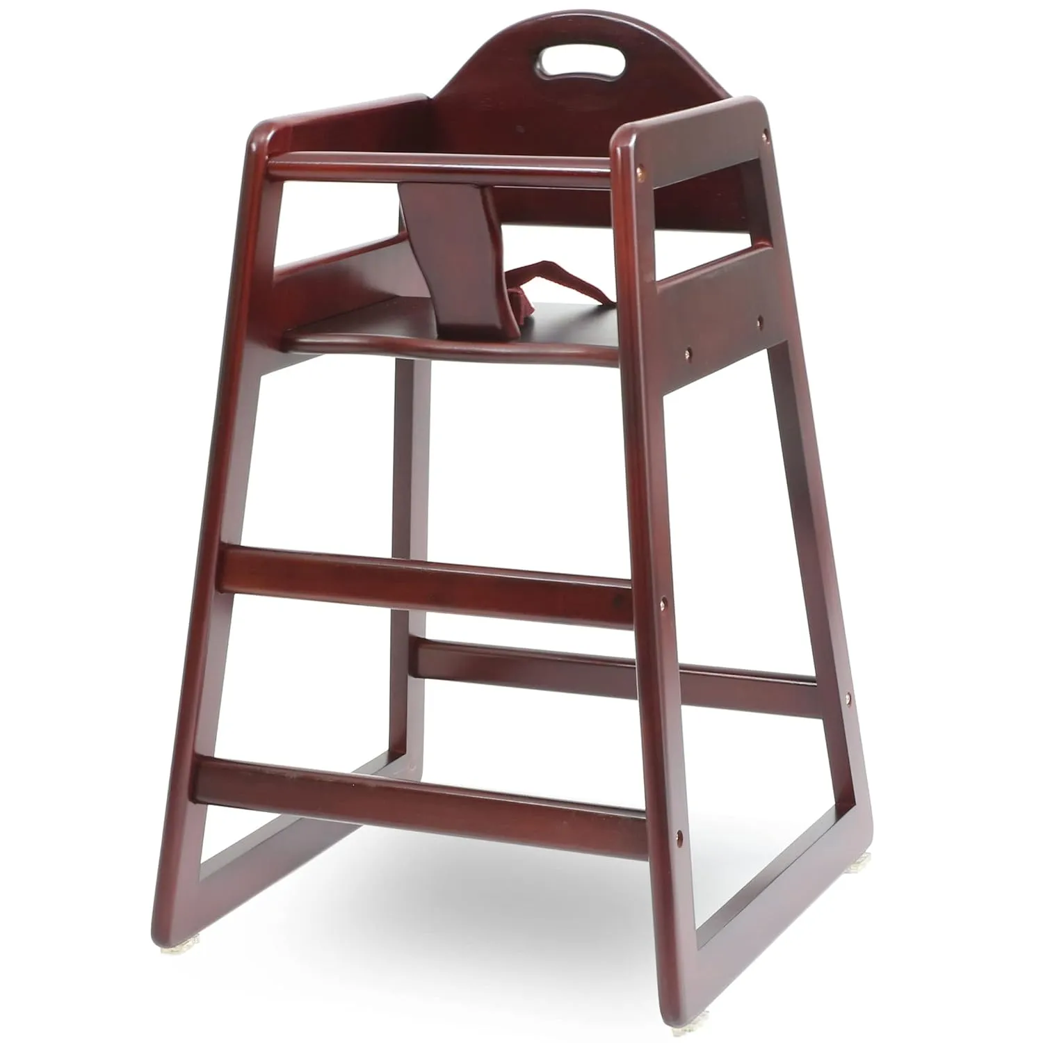 Wooden High Chair for Baby & Toddler – Restaurant-Style Stackable HighChair with Commercial Grade Solid Wood for Dining Table & Kitchen – Compact & Portable Design for Home & Restaurant Use - Cherry