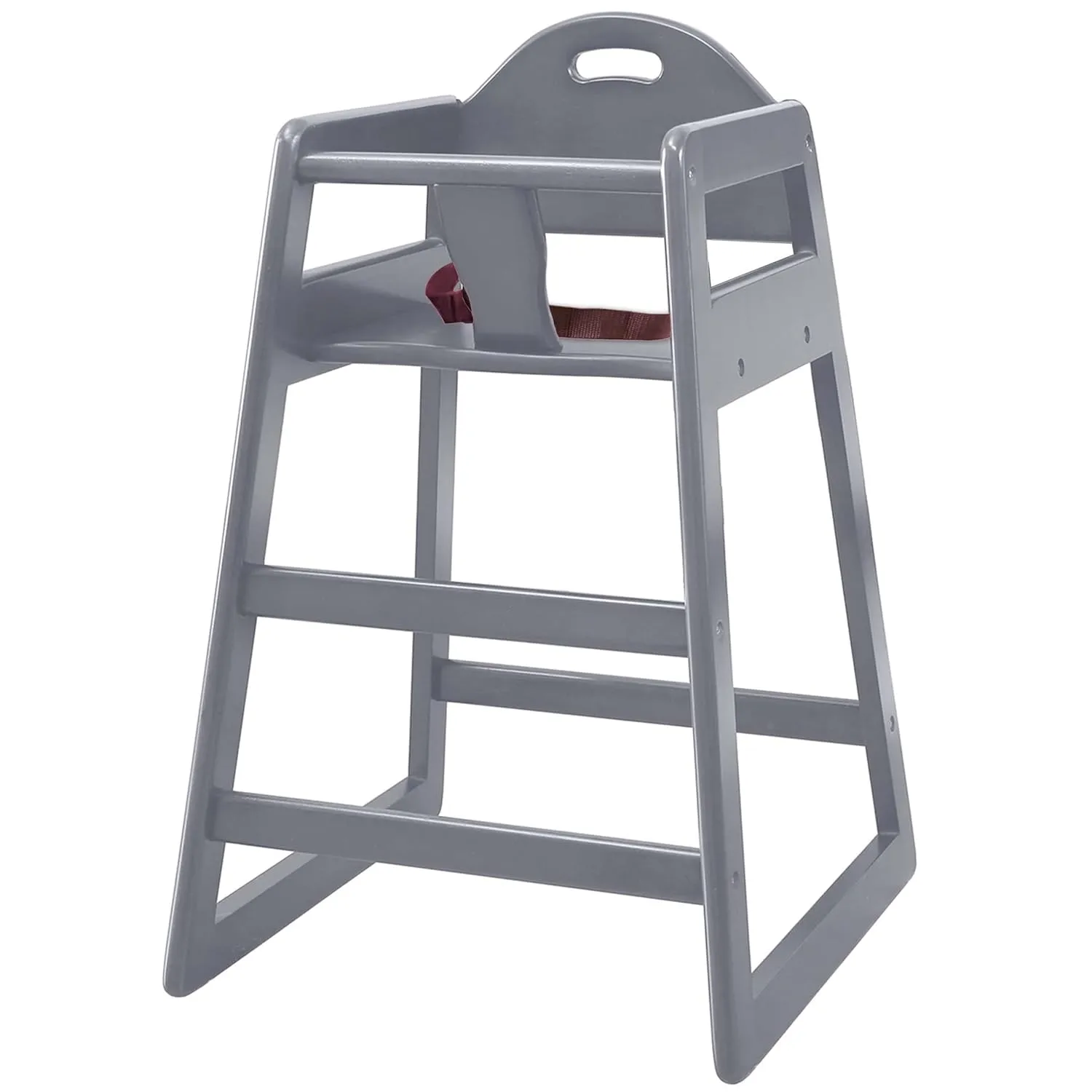 Wooden High Chair for Baby & Toddler – Restaurant-Style Stackable HighChair with Commercial Grade Solid Wood for Dining Table & Kitchen – Compact & Portable Design for Home & Restaurant Use - Gray