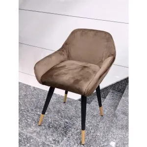 Wooden Legs Base Fabric Armless Dining Chair