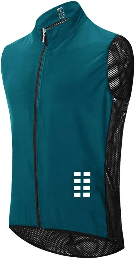 WOSAWE Cycling Vest Running Windbreaker Ssleeveless Safety Shirts Reflective Gilet