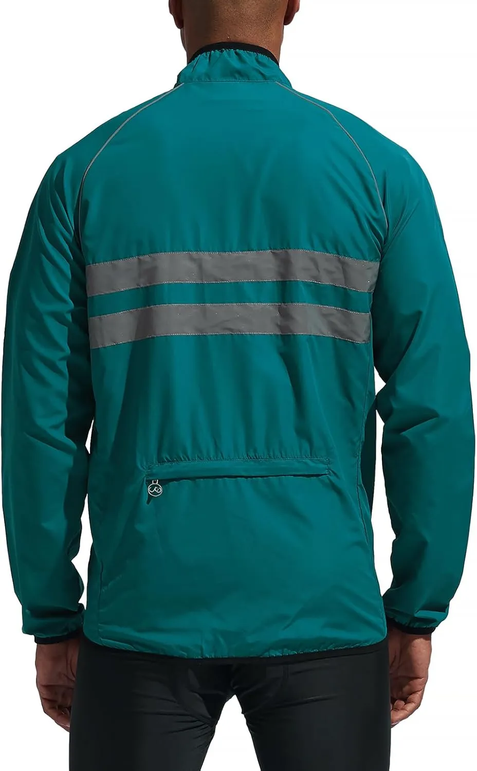 WOSAWE Men's High Visibility Cycling Wind Jacket Water Resistance Reflective Windbreaker