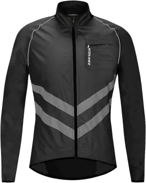 WOSAWE Men's High Visibility Cycling Wind Jacket Water Resistance Reflective Windbreaker