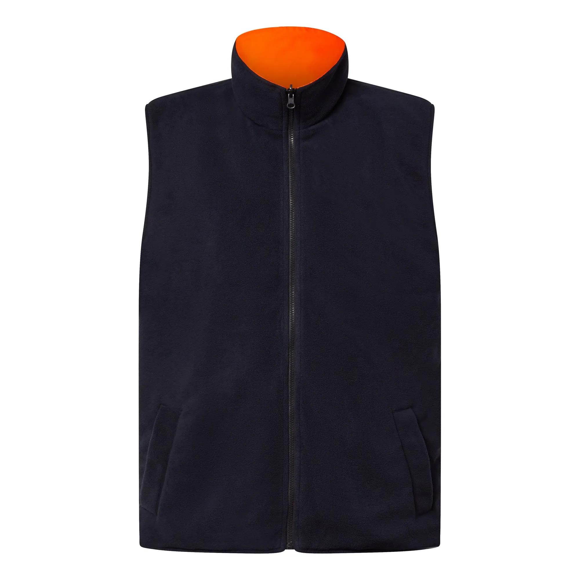WW9018 NSW RAIL HI VIS REVERSIBLE FLEECE REFLECTIVE VEST WITH X-PATTERN TAPE