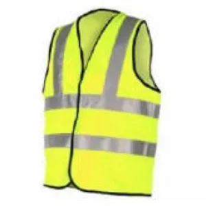 XXL LARGE HI VIS WAIST COAT EN471 DOUBLE BAND