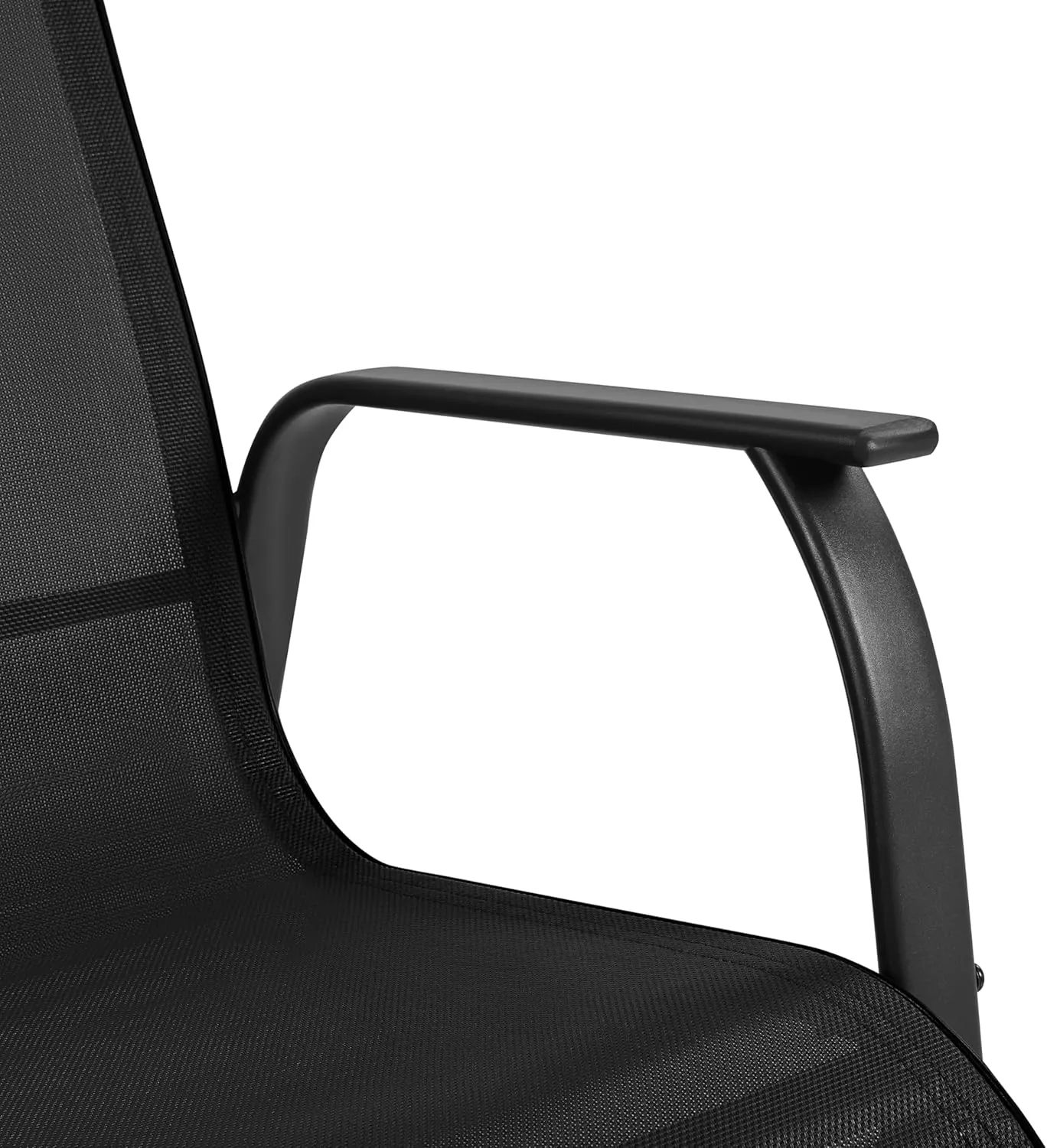 Yaheetech Set of 2 Patio Dining Chairs, Outdoor Stackable Patio Chairs with Backrest/Armrests, All Weather Chairs for Garden/Lawn/Porch/Backyard Pool, Black