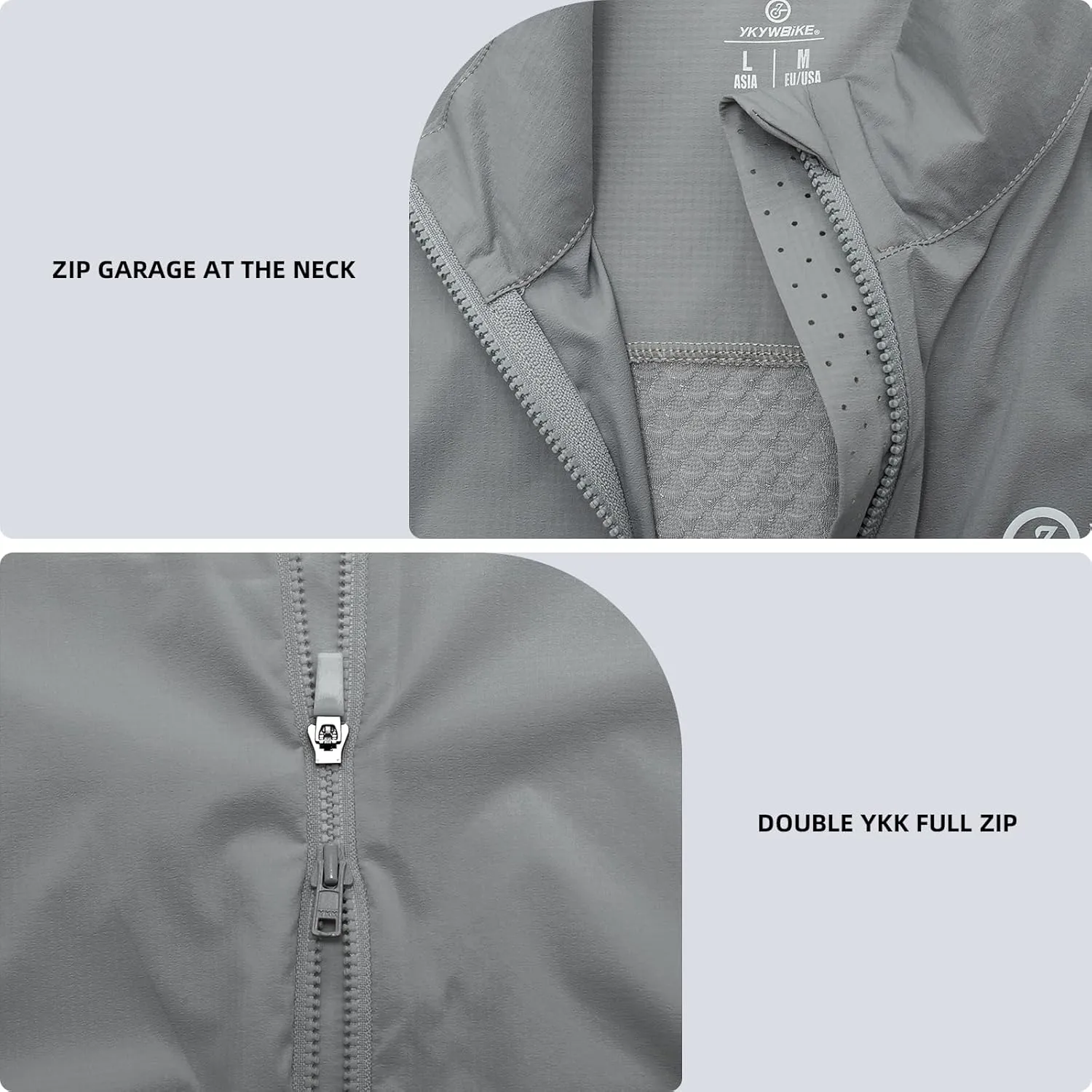 YKYWBIKE Cycling Vest for Men,Micro Softshell Windproof Bike Vest,Water Resistance Sleeveless Cycling Windbreaker