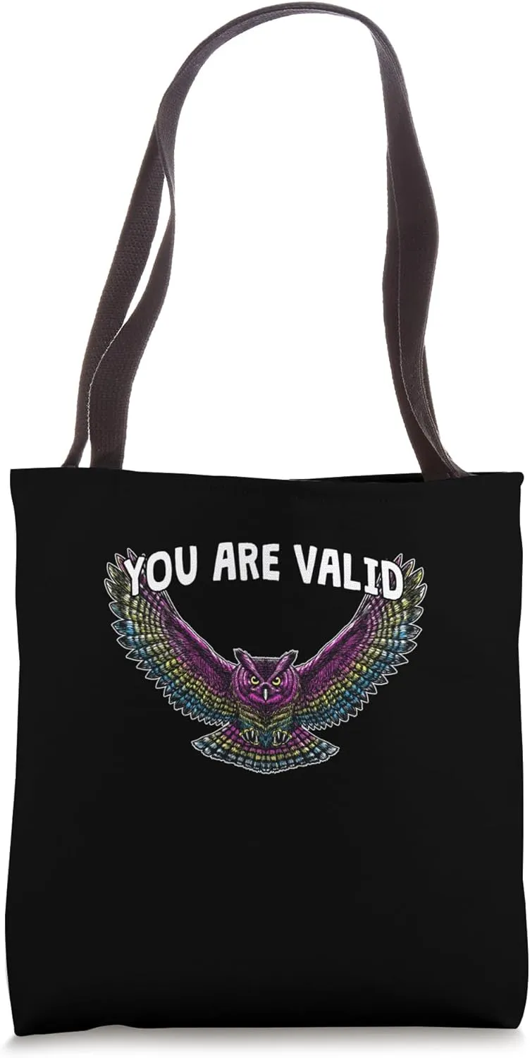You Are Valid Pansexual Motivational Quote Pan Inspirational Tote Bag