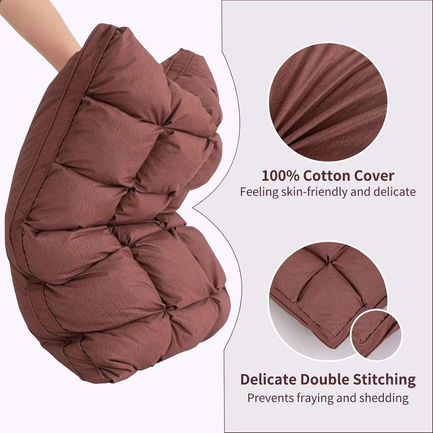 YOUR MOON Soft Pillows Standard for Sleeping, Support Bed Pillows, Fluffy Down Alternative Pillow, Luxury Hotel Gel Standard Pillows for Side Sleeping (Brown)