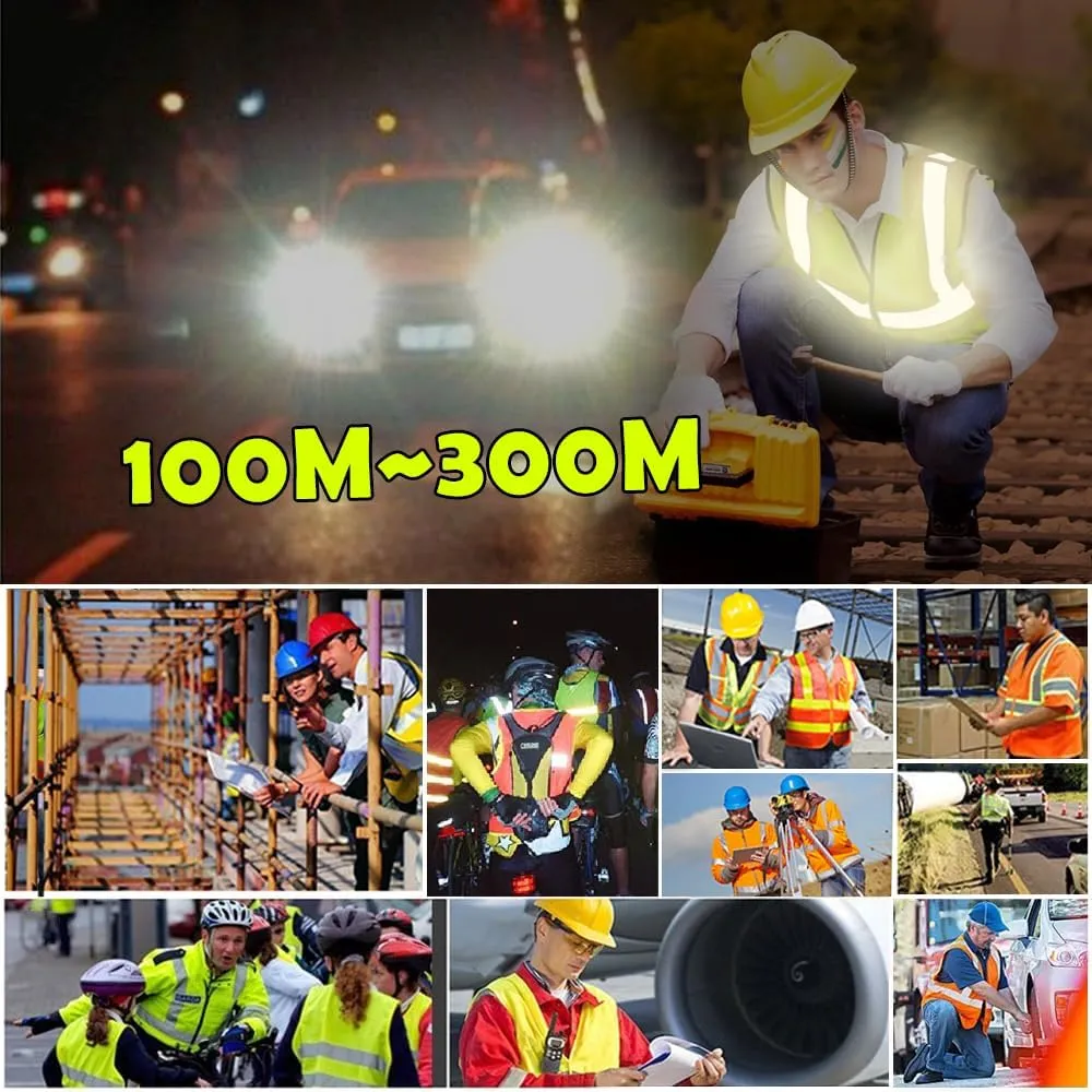 YOWESHOP High Visibility Reflective Safety Vest Customize Logo Outdoor Team Work Uniform