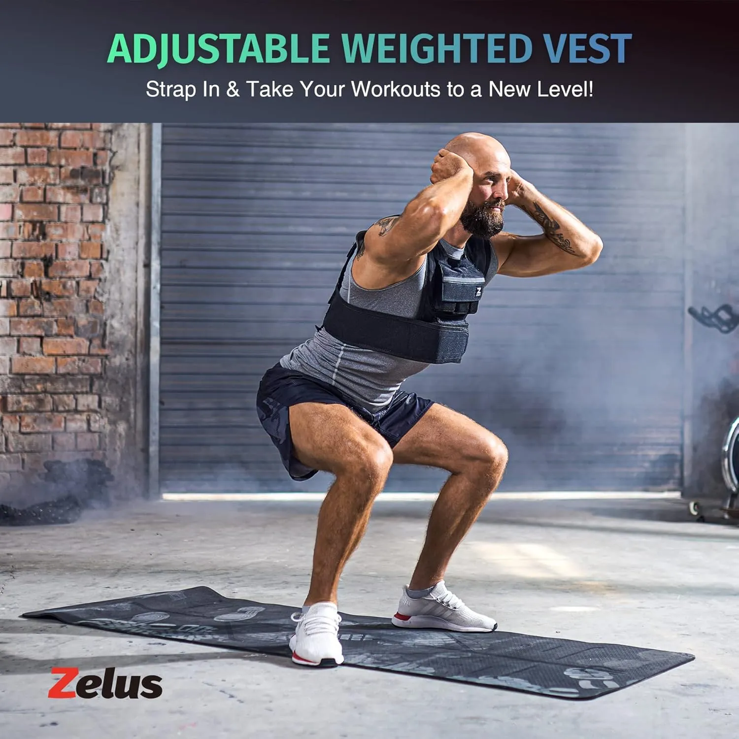 ZELUS 23lb/ 30lb Weighted Vest with Adjustable Weights for Exercise, Weight Vest for Men, Workout Vest for Home Workouts Cardio Strength Training Weight Loss