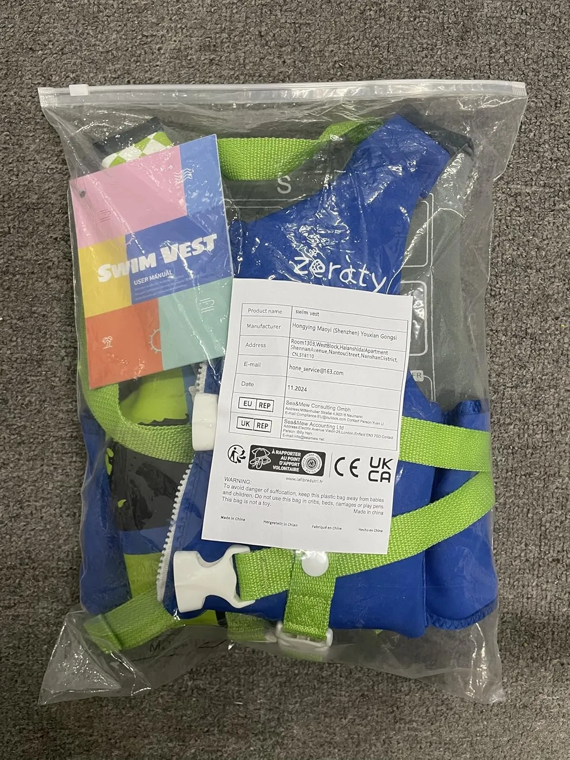 Zeraty Toddler Swim Vest Neoprene Kids Float Jacket Swimming Aid for Children Girls and Boys 20-30-40-50-60-70-80Lbs with Dual Adjustable Safety Straps