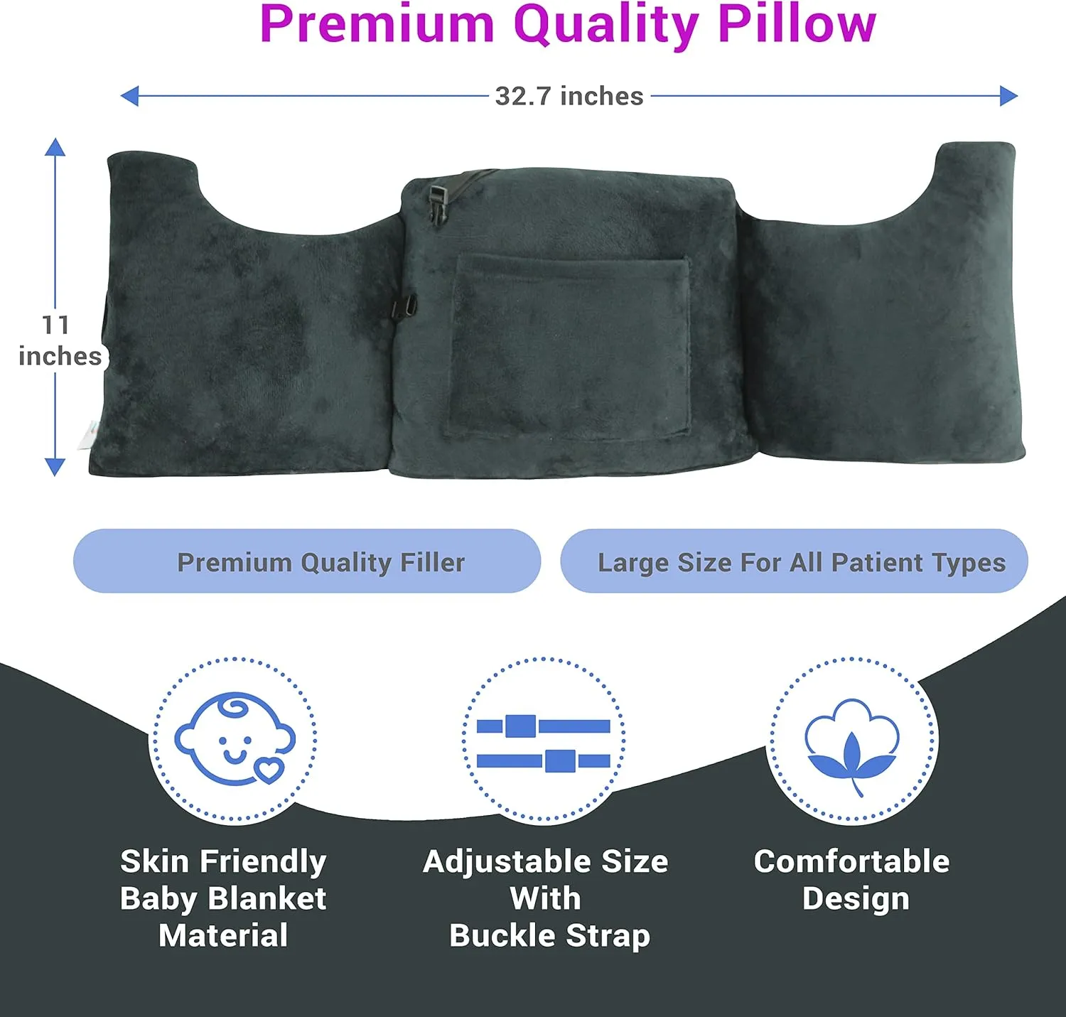 Zomaple Mastectomy Pillow - Post Surgery Pillow, Mastectomy Recovery Must Haves, Breast for After Heart Surgery, Reduction & Augmentation Patients Sleeping, Recovery Seatbelt Protection-Surgery Gift